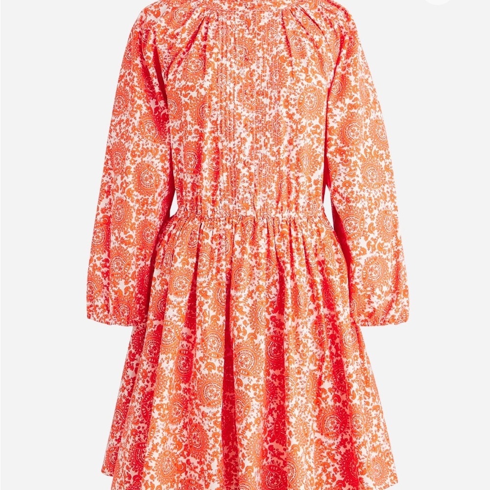 J. Crew Liberty fabric Ruffle Collar Cotton Poplin Mini Dress